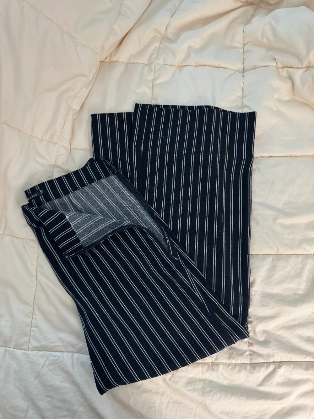 Abercrombie Navy and White Striped Pants